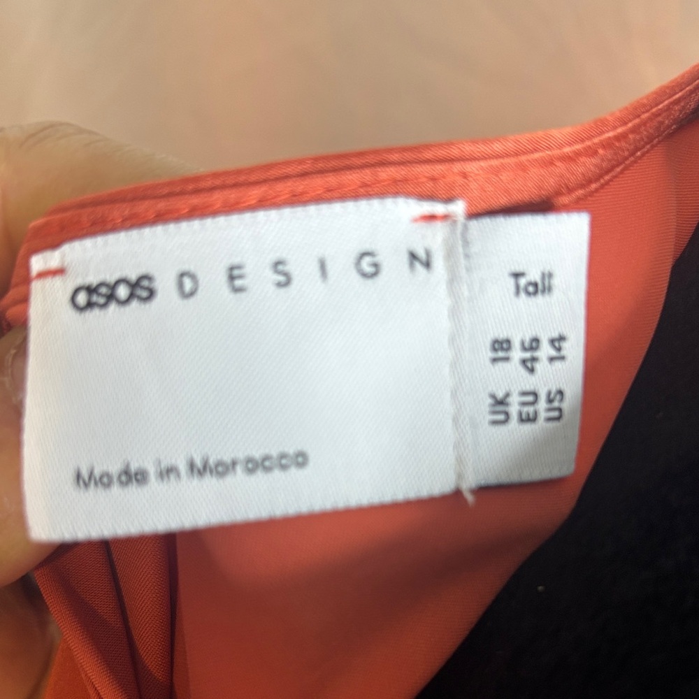 ASOS One Shoulder Dress in Rust Orange - Picture 3 of 11